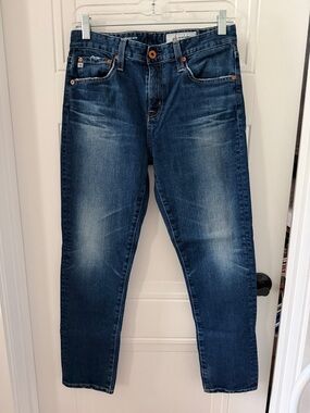 Ag Adriano Goldschmied Wx-boyfriend Slim Straight Jeans in Dark Blue Wash